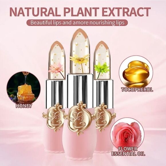 🆕️Jelly Crystal Lipstick Temperature Change Flower Lipstick - Picture 7 of 8